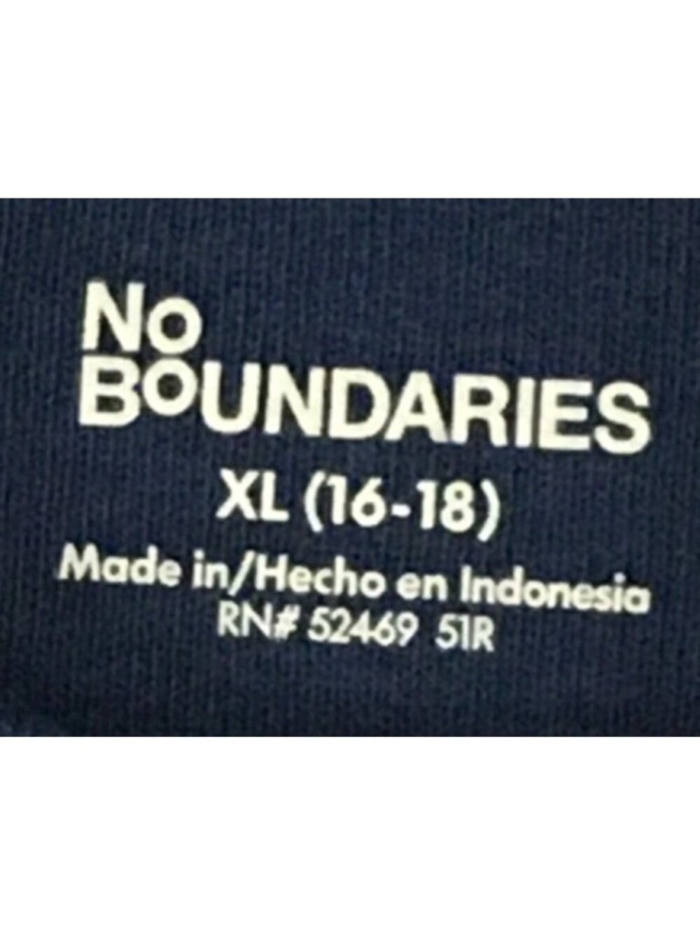 No Boundaries Top Women Size XL Blue Cropped Tee Short Sleeves Round Neck New - Picture 6 of 15